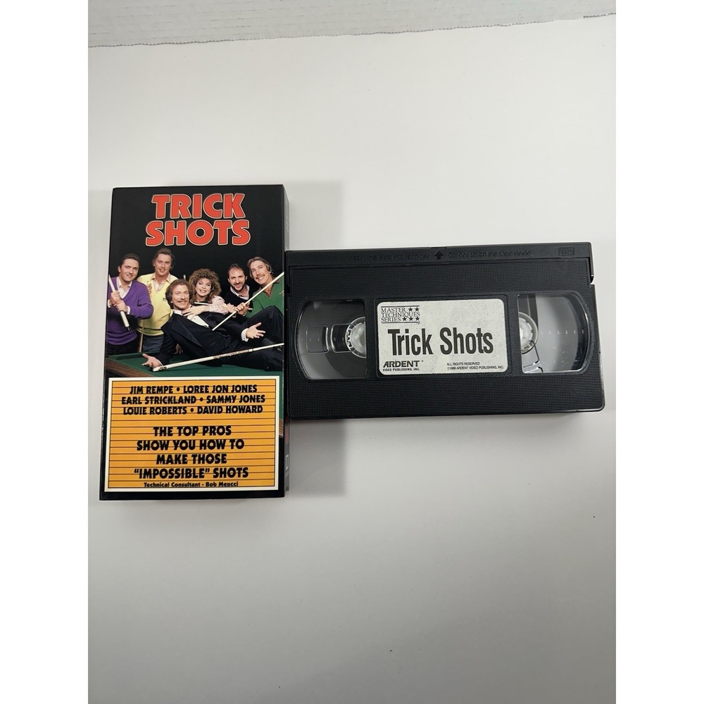 Trick Shots Billiards Pool VHS 1988 Earl Strickland Jim Rempe Lorre Jon Jones